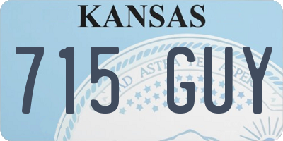 KS license plate 715GUY