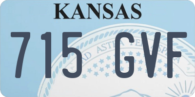 KS license plate 715GVF