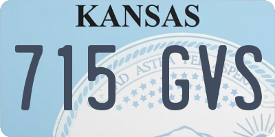 KS license plate 715GVS