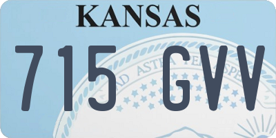 KS license plate 715GVV