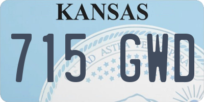 KS license plate 715GWD