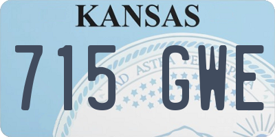 KS license plate 715GWE