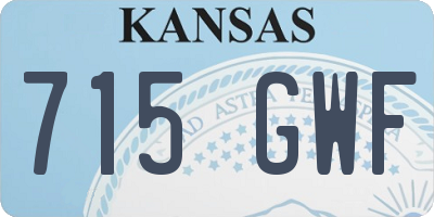KS license plate 715GWF