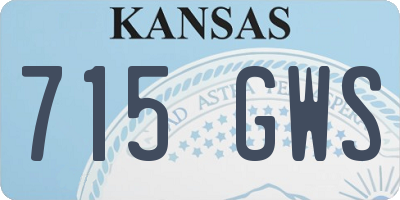 KS license plate 715GWS