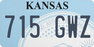 KS license plate 715GWZ