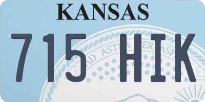 KS license plate 715HIK