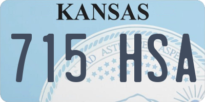 KS license plate 715HSA