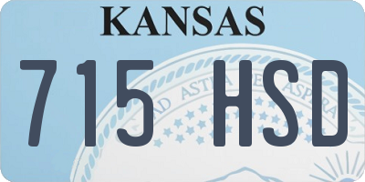 KS license plate 715HSD