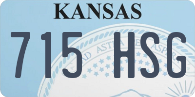 KS license plate 715HSG