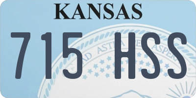 KS license plate 715HSS