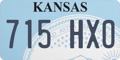 KS license plate 715HXO