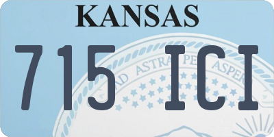 KS license plate 715ICI