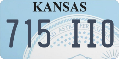 KS license plate 715IIO