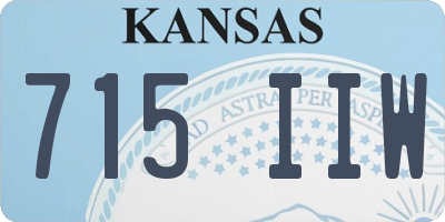 KS license plate 715IIW