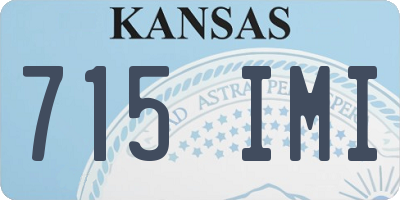 KS license plate 715IMI