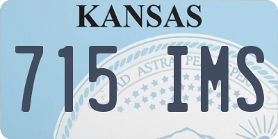 KS license plate 715IMS