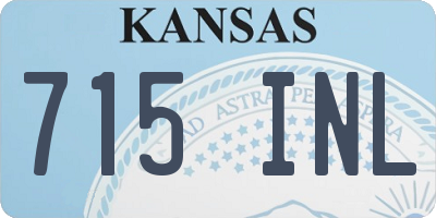KS license plate 715INL