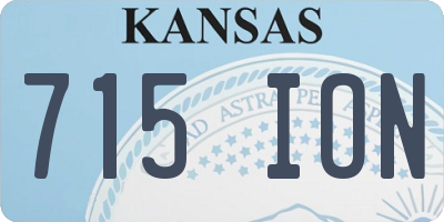 KS license plate 715ION