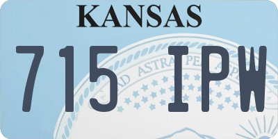 KS license plate 715IPW