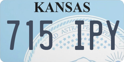 KS license plate 715IPY