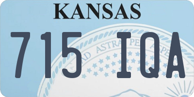 KS license plate 715IQA