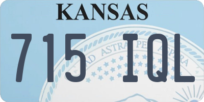 KS license plate 715IQL