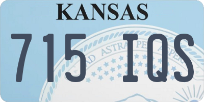 KS license plate 715IQS