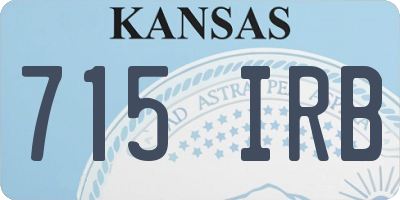 KS license plate 715IRB
