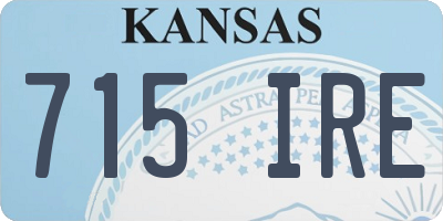 KS license plate 715IRE