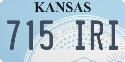 KS license plate 715IRI