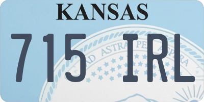 KS license plate 715IRL