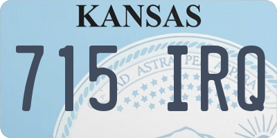 KS license plate 715IRQ