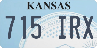 KS license plate 715IRX