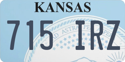 KS license plate 715IRZ