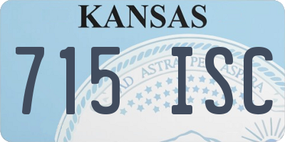 KS license plate 715ISC