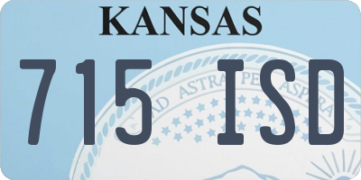 KS license plate 715ISD