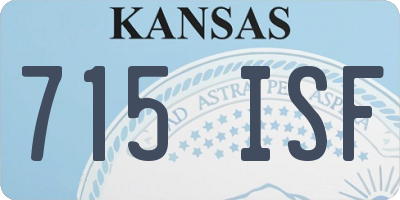 KS license plate 715ISF