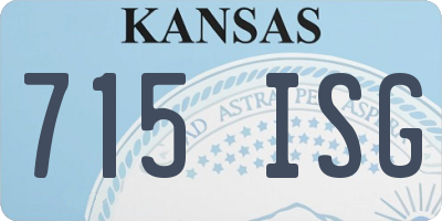 KS license plate 715ISG