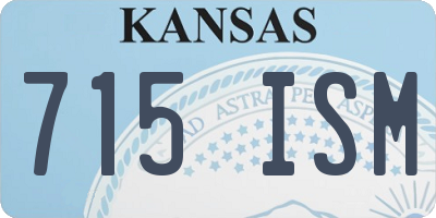 KS license plate 715ISM