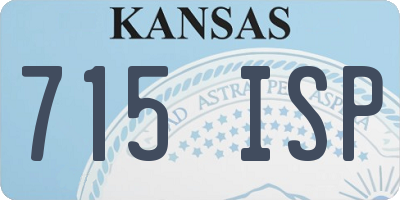KS license plate 715ISP