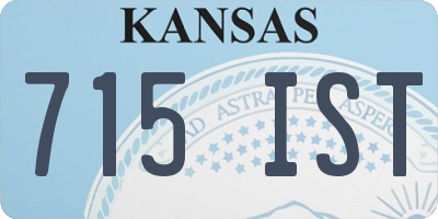 KS license plate 715IST