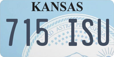 KS license plate 715ISU