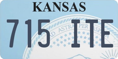 KS license plate 715ITE