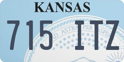 KS license plate 715ITZ