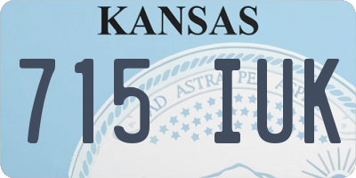 KS license plate 715IUK