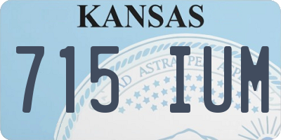 KS license plate 715IUM
