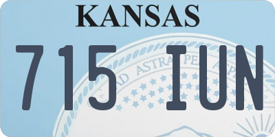 KS license plate 715IUN
