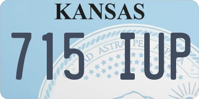 KS license plate 715IUP