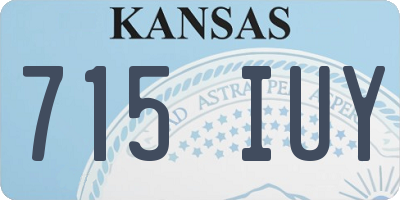 KS license plate 715IUY