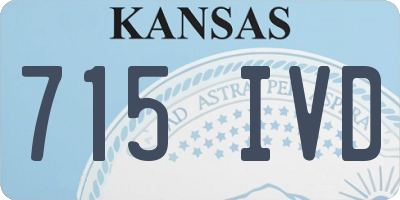 KS license plate 715IVD